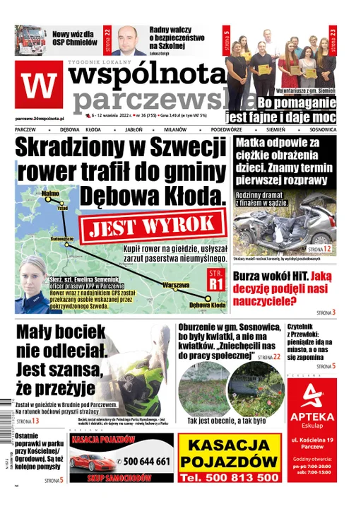 Najnowszy numer Wspólnoty Parczewskiej (6 września 2022) - Zdjęcie główne