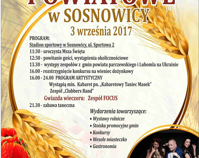 Dożynki powiatowe w Sosnowicy - Zdjęcie główne