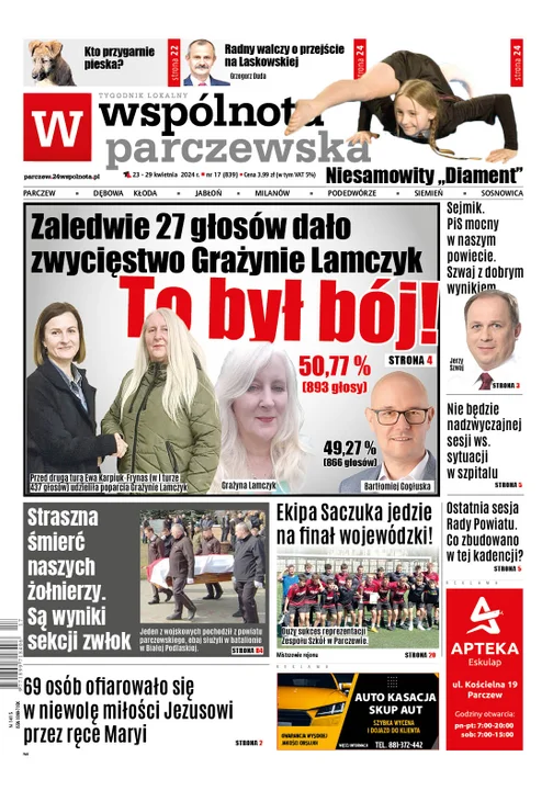 Najnowsze wydanie Wspólnoty Parczewskiej 23 kwietnia 2024r - Zdjęcie główne