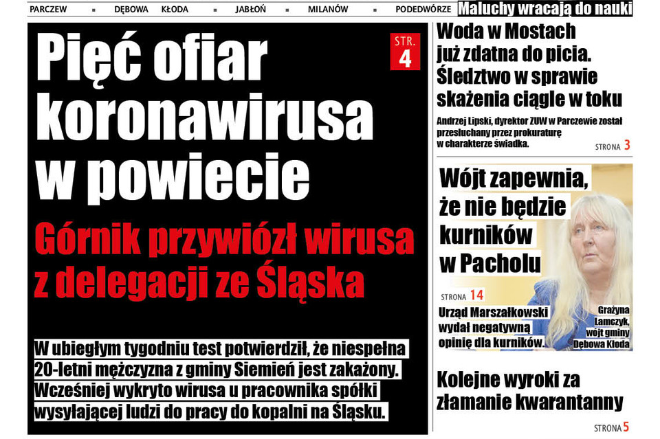 Pięć ofiar koronawirusa w powiecie parczewskim. Górnik przywiózł wirusa z delegacji ze Śląska - Zdjęcie główne