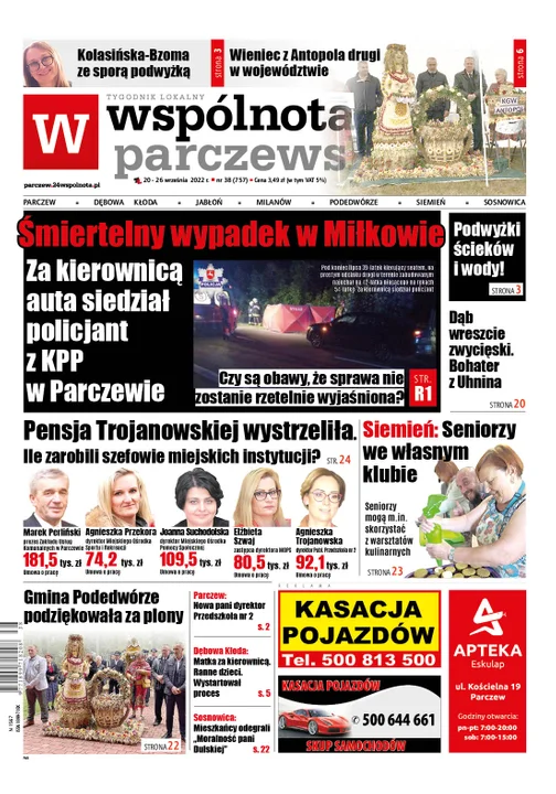 Najnowszy numer Wspólnoty Parczewskiej (20 września 2022) - Zdjęcie główne