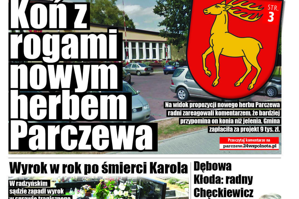 Koń z rogami nowym herbem Parczewa - Zdjęcie główne