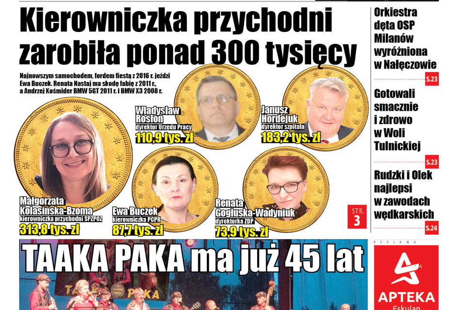 Kierowniczka przychodni zarobiła ponad 300 tysięcy - Zdjęcie główne