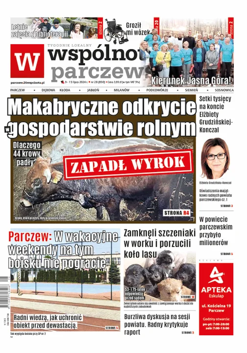 Najnowsze wydanie Wspólnoty Parczewskiej - 9 lipca 2024r - Zdjęcie główne