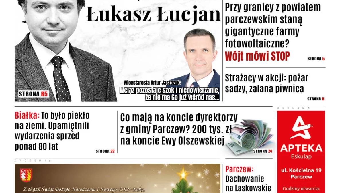 Najnowsza Wspólnota Parczewska (17 grudnia 2024 r.). Wydanie z kalendarzem na 2025 r. - Zdjęcie główne