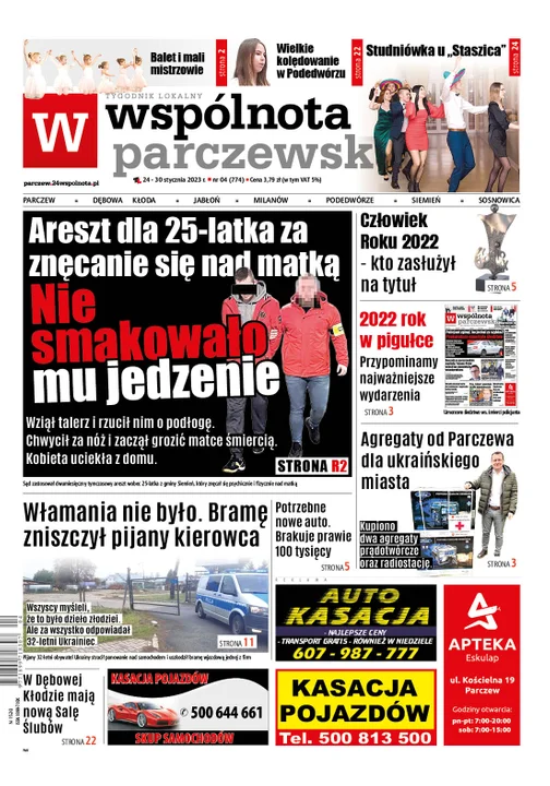 Najnowszy numer Wspólnoty Parczewskiej (24 stycznia 2023) - Zdjęcie główne