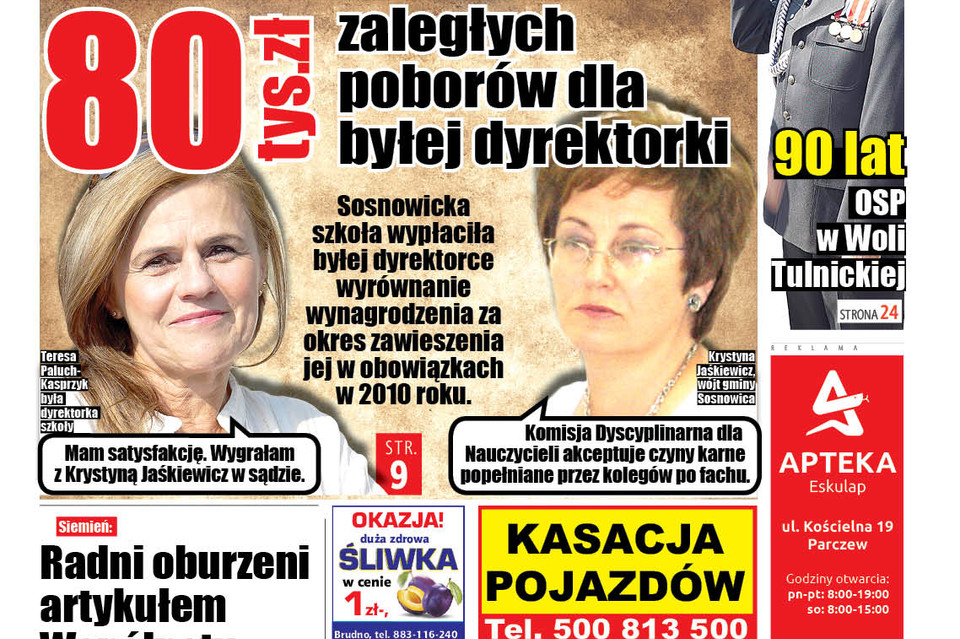 80 tys. zł zaległych poborów dla byłej dyrektorki - Zdjęcie główne