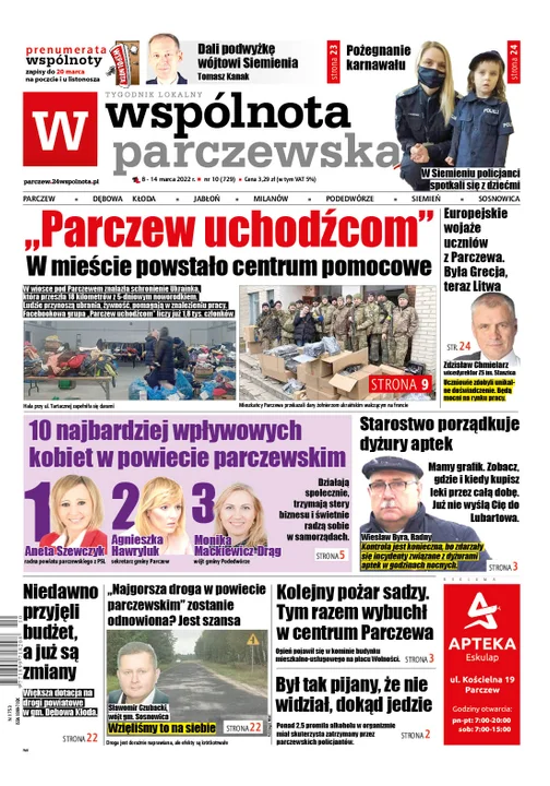 Najnowszy numer Wspólnoty Parczewskiej ( 8 marca 2022) - Zdjęcie główne