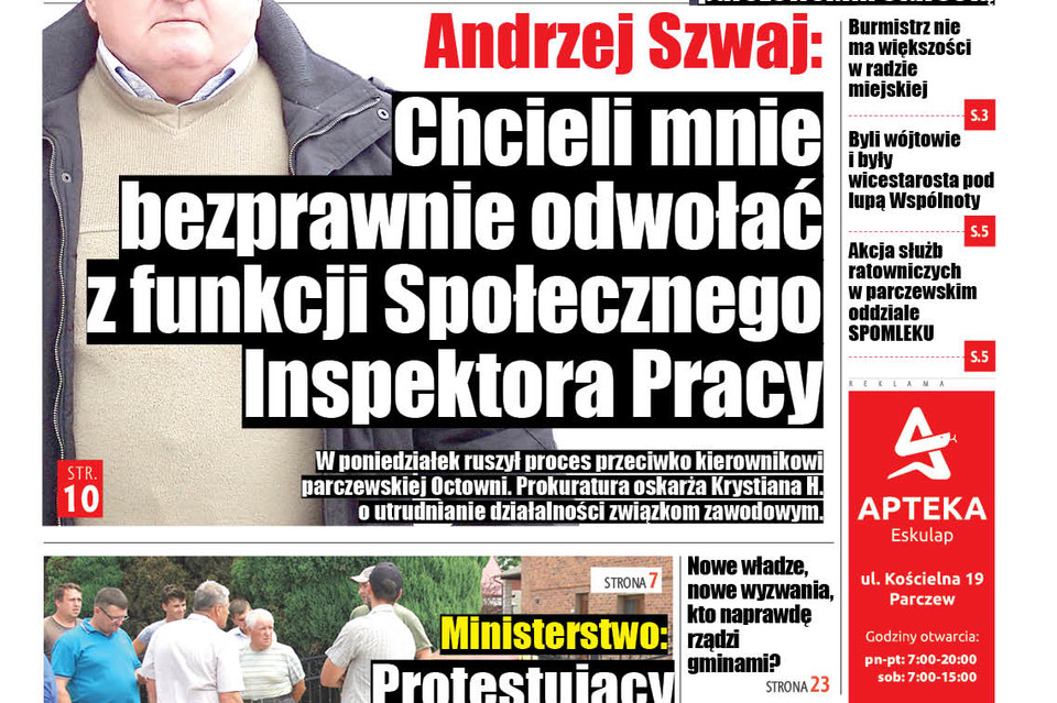 Andrzej Szwaj: Chcieli mnie bezprawnie odwołać z funkcji Społecznego Inspektora Pracy - Zdjęcie główne