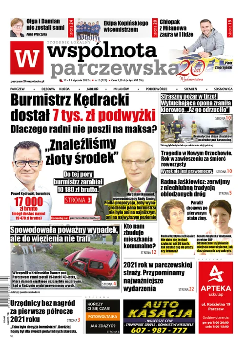 Najnowszy numer Wspólnoty Parczewskiej (11 stycznia 2022) - Zdjęcie główne