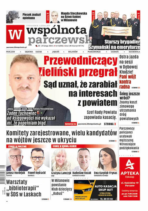 Najnowsze wydanie Wspólnoty Parczewskiej 20 lutego 2024r - Zdjęcie główne