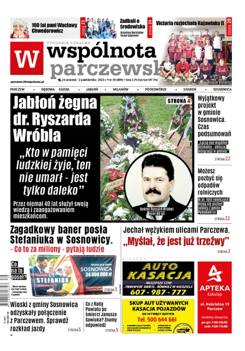 Najnowszy numer Wspólnoty Parczewskiej (26 września 2023r) - Zdjęcie główne