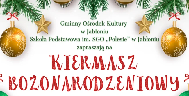 Kiermasz Bożonarodzeniowy w Jabłoniu. - Zdjęcie główne