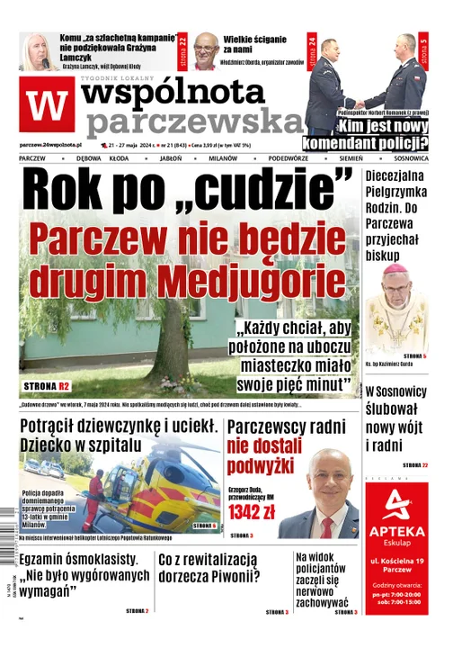 Najnowsze wydanie Wspólnoty Parczewskiej 21 maja 2024r - Zdjęcie główne