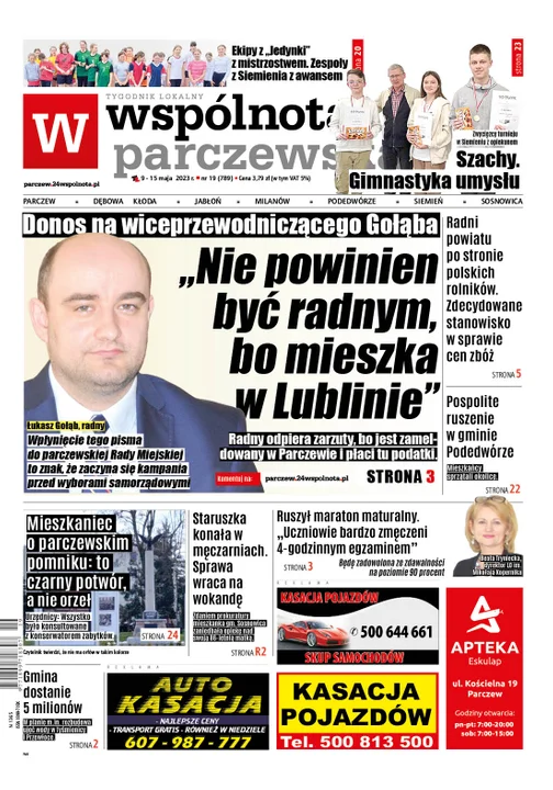 Najnowszy numer Wspólnoty Parczewskiej (8 maja 2023r) - Zdjęcie główne