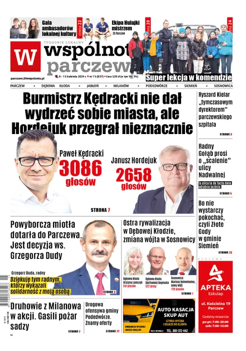 Najnowsze wydanie Wspólnoty Parczewskiej 9 kwietnia 2024r - Zdjęcie główne