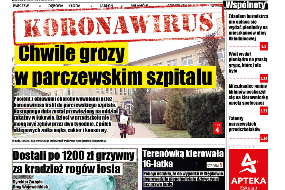 Wirusowa panika. Chwile grozy w parczewskim szpitalu - Zdjęcie główne