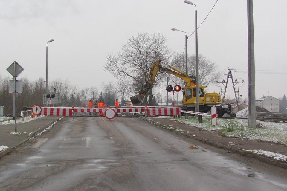 Zamknięty przejazd kolejowy przy ul. Kolejowej - Zdjęcie główne