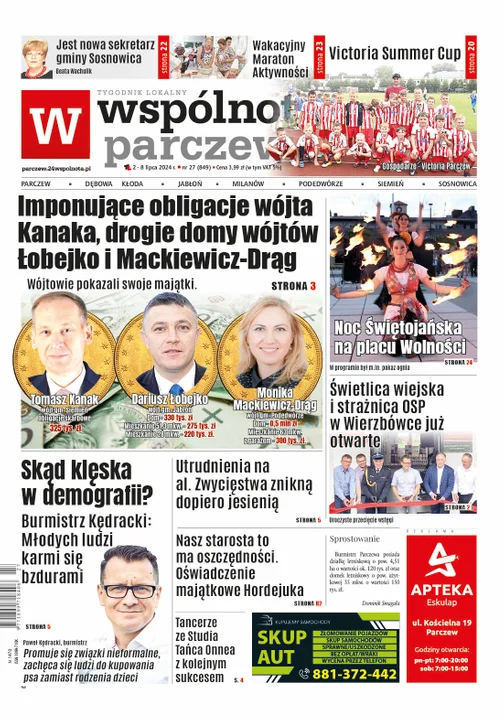 Najnowsze wydanie Wspólnoty Parczewskiej - 2 lipca 2024r - Zdjęcie główne