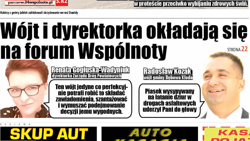 Wójt i dyrektorka okładają się na forum Wspólnoty - Zdjęcie główne