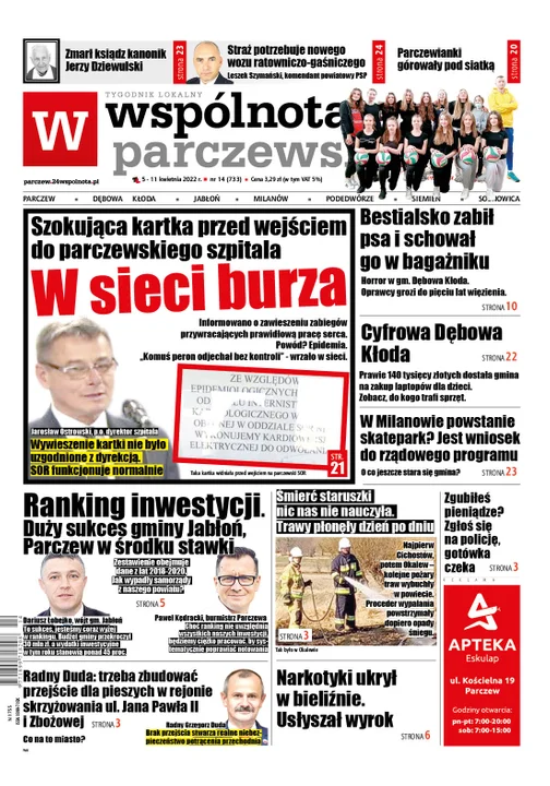 Najnowszy numer Wspólnoty Parczewskiej ( 5 kwietnia 2022) - Zdjęcie główne