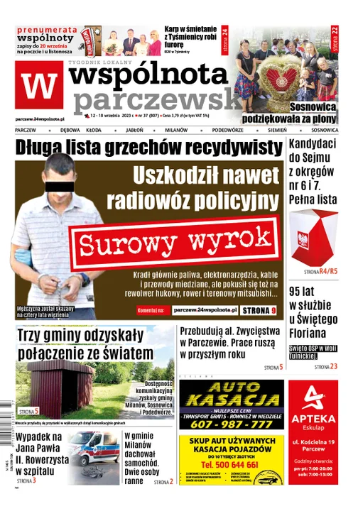 Najnowszy numer Wspólnoty Parczewskiej (12 września 2023r) - Zdjęcie główne