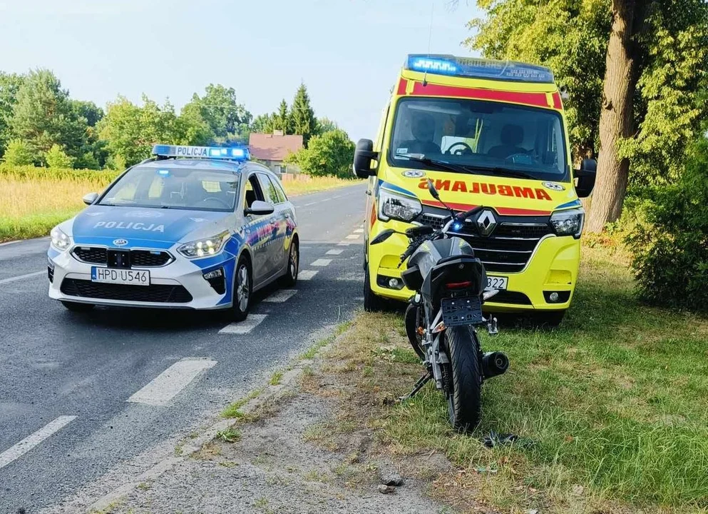 Powiat parczewski. Motocyklistka upadła w czasie jazdy - Zdjęcie główne