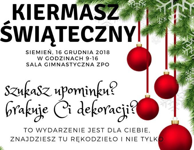 Kiermasz świąteczny w Siemieniu - Zdjęcie główne