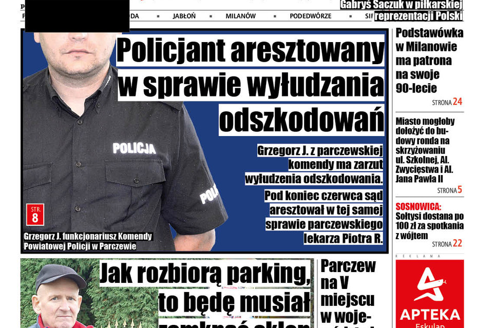 Policjant aresztowany w sprawie wyłudzania odszkodowań - Zdjęcie główne