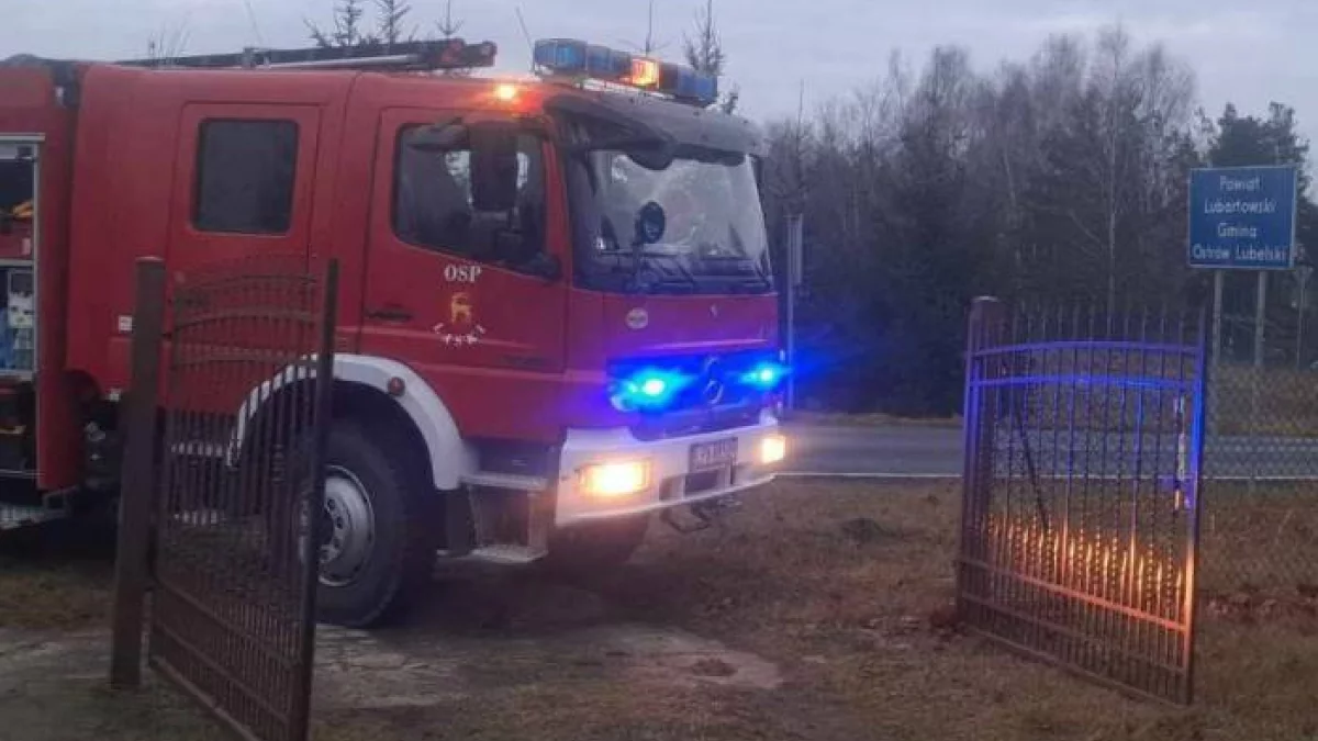 Interwencja straży pożarnej w gminie Parczew - Zdjęcie główne