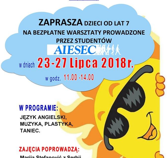 Warsztaty dla dzieci prowadzone przez studentów Aiesec - Zdjęcie główne