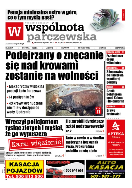 Najnowszy numer Wspólnoty Parczewskiej (29 listopada 2022) - Zdjęcie główne