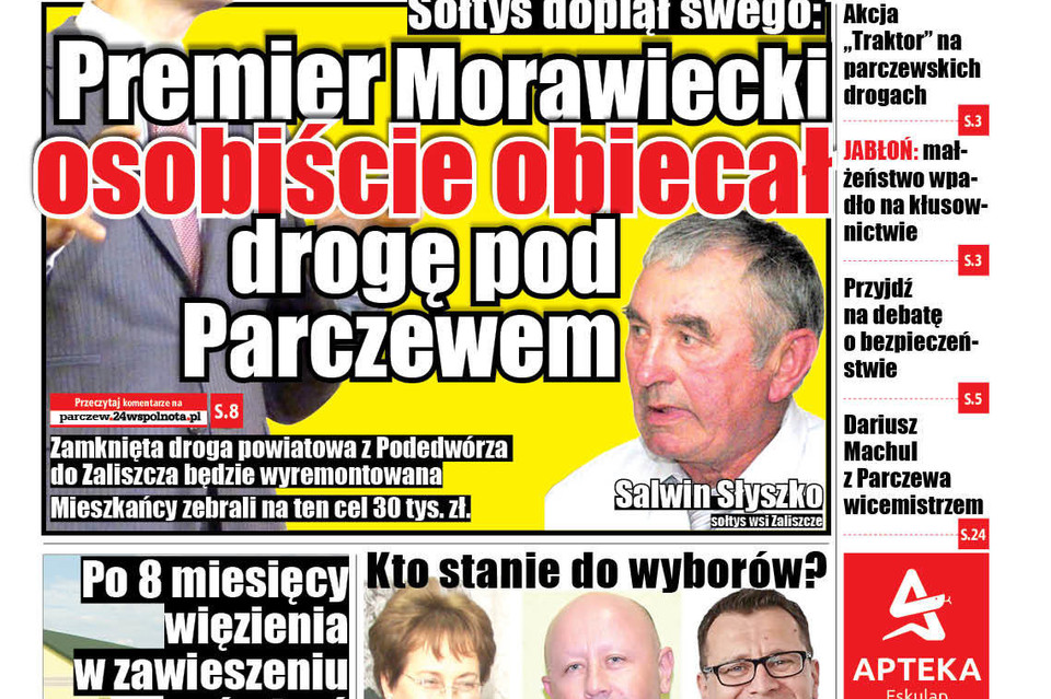 Sołtys dopiął swego: Premier Morawiecki osobiście obiecał drogę pod Parczewem - Zdjęcie główne