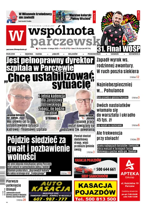 Najnowszy numer Wspólnoty Parczewskiej (31 stycznia 2023) - Zdjęcie główne