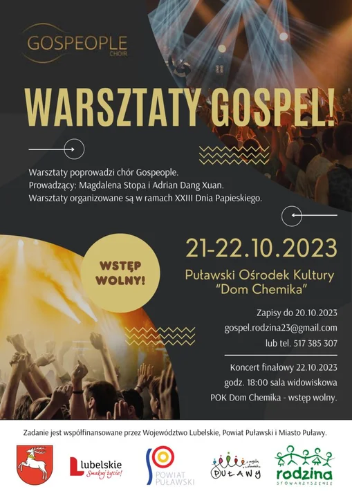 XXIII Dni Papieskie. Koncert finałowy warsztatów Gospel - Zdjęcie główne