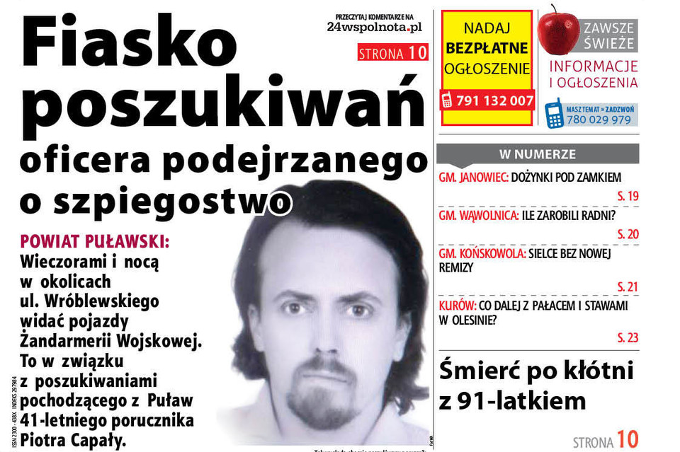 Oficer poszukiwany. Zarzut szpiegostwo - Zdjęcie główne