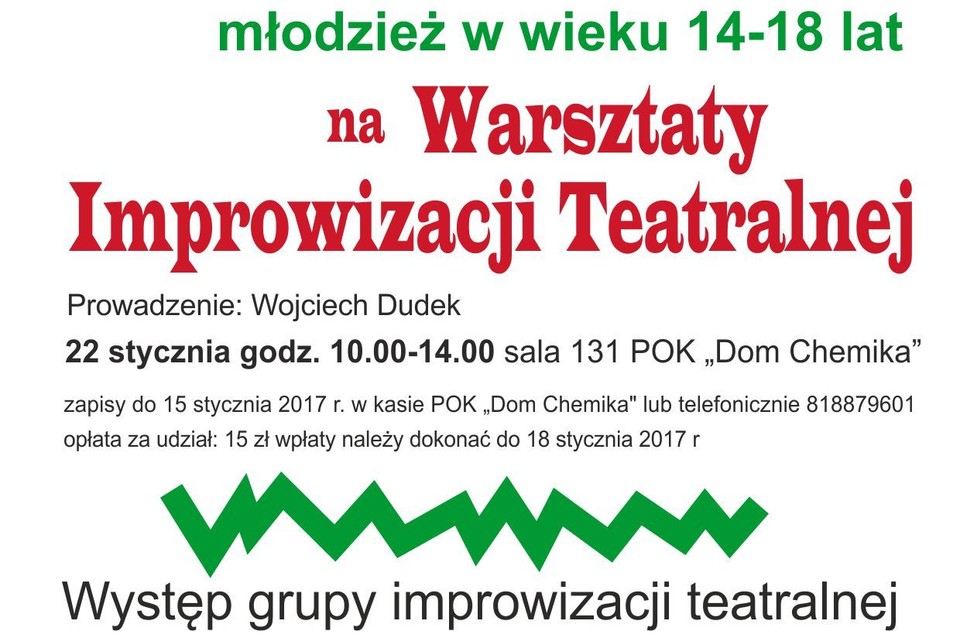 Innymi słowy: Warsztaty oraz występ grupy improwizacji teatralnej - Zdjęcie główne