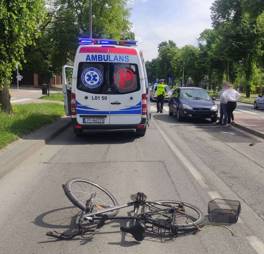 Potrącenie rowerzysty w Puławach - Zdjęcie główne