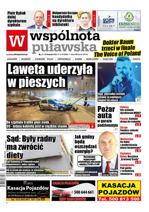 Najnowszy numer Wspólnoty Puławskiej (22 listopada 2022) - Zdjęcie główne