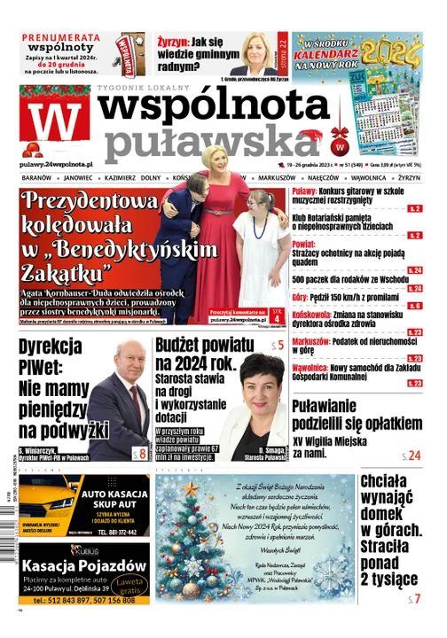 Najnowsze wydanie Wspólnoty Puławskiej 19 grudnia 2023 r - Zdjęcie główne