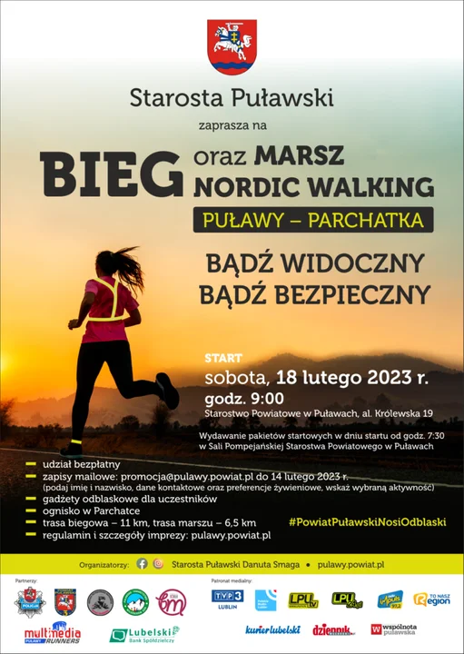 Bieg i marsz nordic walking Puławy – Parchatka już w sobotę - Zdjęcie główne