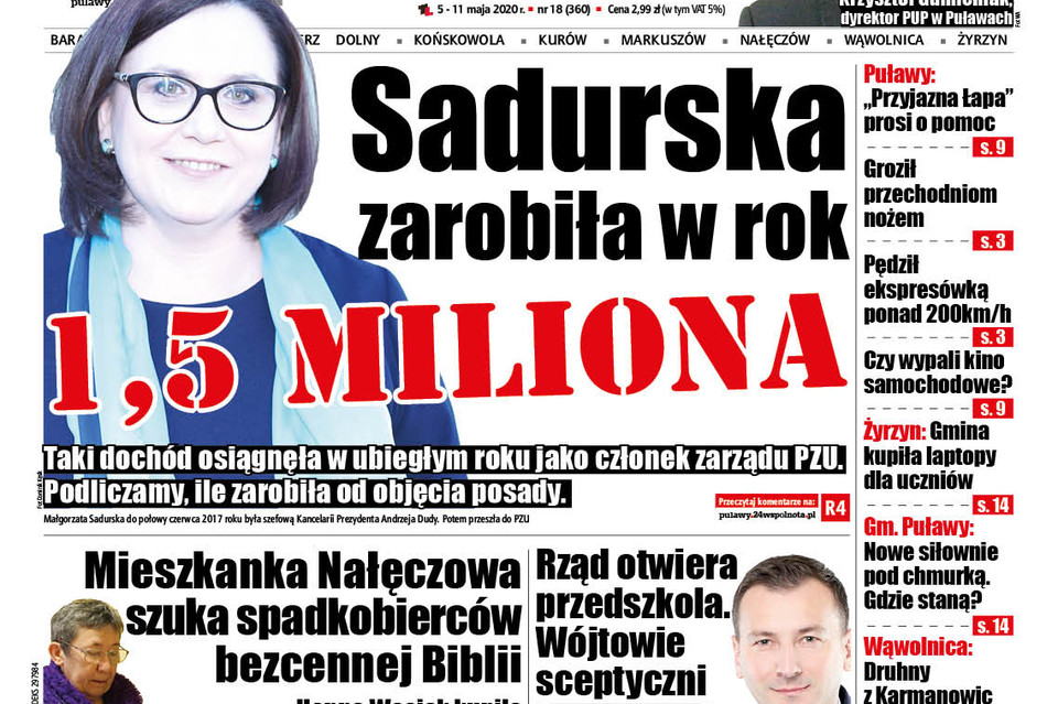 Sadurska w PZU zarobiła półtora miliona w rok - Zdjęcie główne