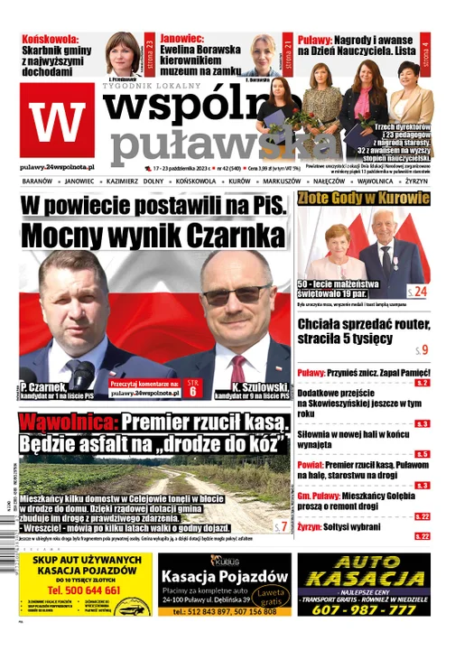 Najnowszy numer Wspólnoty Puławskiej (17 października 2023 r.) - Zdjęcie główne