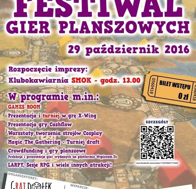 Puławski Festiwal Gier Planszowych 2016 - program - Zdjęcie główne