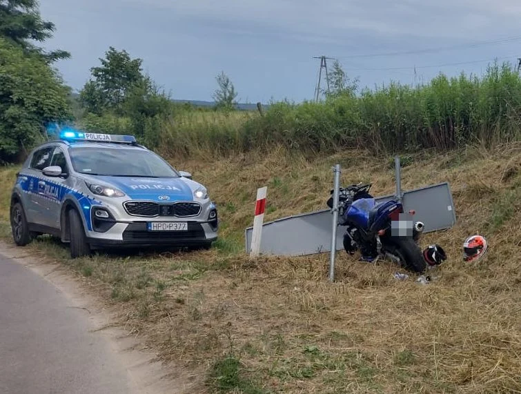 Powiat puławski: Dwóch motocyklistów doprowadziło do wypadków - Zdjęcie główne
