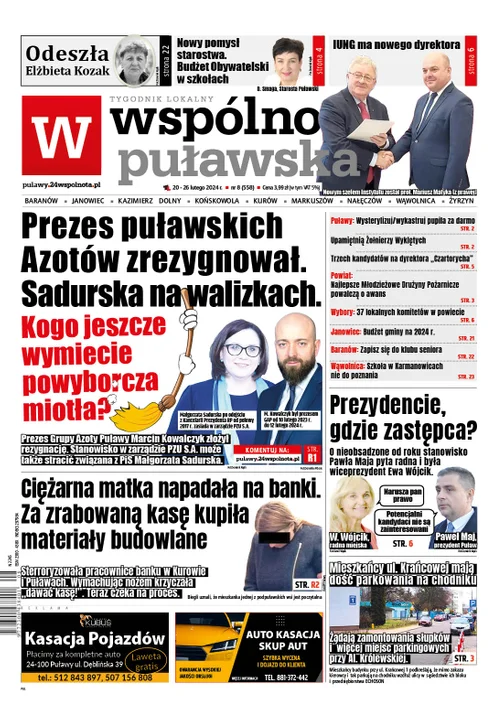 Najnowsze wydanie Wspólnoty Puławska 20 lutego 2024r - Zdjęcie główne