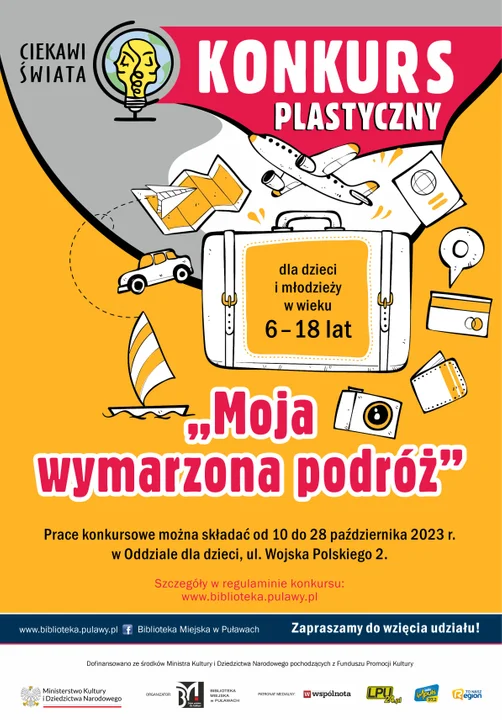 Moja wymarzona podróż. Konkurs plastyczny w bibliotece - Zdjęcie główne