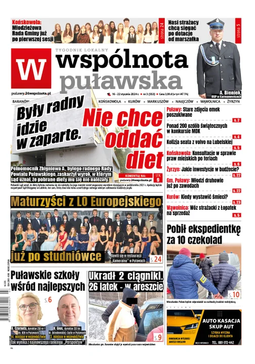 Najnowsze wydanie Wspólnoty Puławskiej 16 stycznia 2024 r - Zdjęcie główne