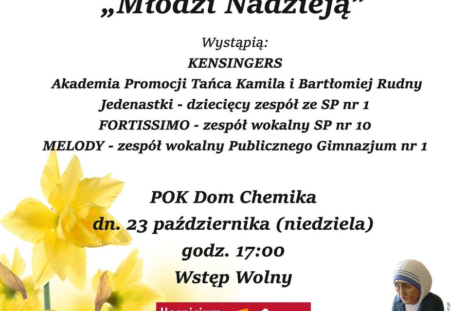 Młodzi Nadzieją - koncert charytatywny w Domu Chemika - Zdjęcie główne