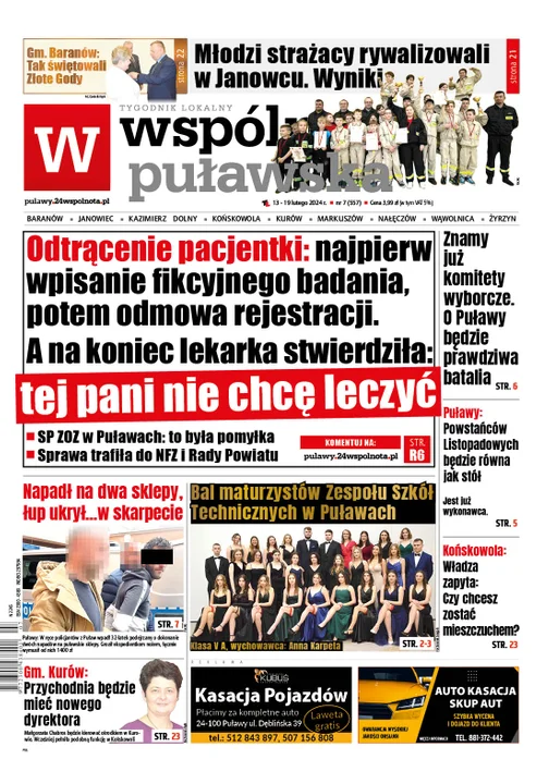 Najnowsze wydanie Wspólnoty Puławskiej 13 lutego 2024r - Zdjęcie główne